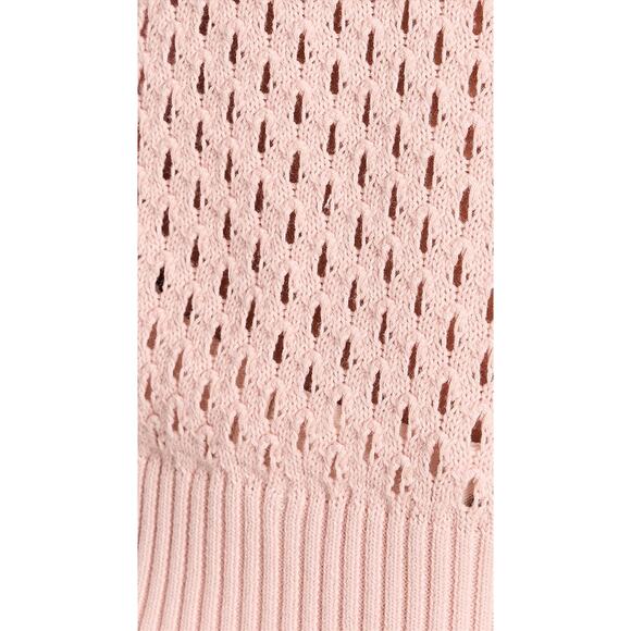 Varley Anthropologie Hains Open  Knit Sweater, Rose Pink, Sz M NEW, Retail $103+ - Picture 11 of 12